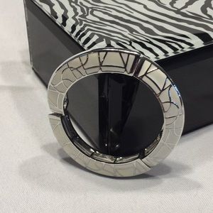 5/$25 Lia Sophia bracelet in white and silver.